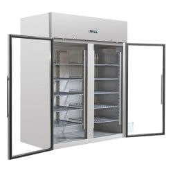Armadio Refrigerato Positivo 1400 L 2 Porte Vetrate GN 2/1