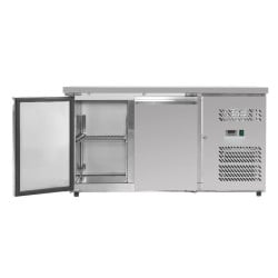 Tavolo Refrigerato Positivo 2 Porte 228 L Ventilato Inox