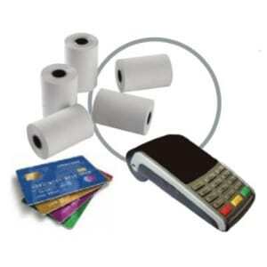 Bobina di carta termica per POS Carte di Credito - 57 x 46 mm - Lotto da 5