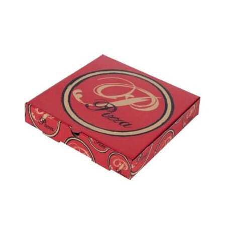 Scatola per Pizza Rossa - 33 x 33 cm - Eco-sostenibile - Lotto da 100