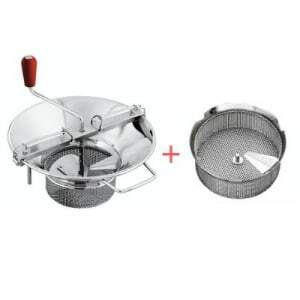Pack Moulin à Légumes N°5 Acciaio Stagnato - Griglia Ø 1 mm Tellier