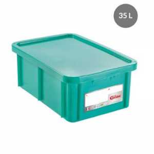 Contenitore HACCP Rettangolare con Coperchio - 35 L - Verde