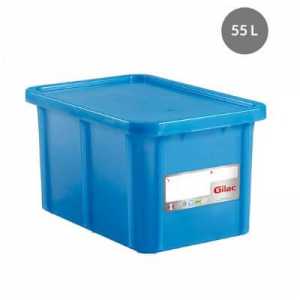 Contenitore HACCP Rettangolare con Coperchio - 55 L - Blu