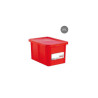 Vasca Rettangolare 55 L + Coperchio Rosso HACCP