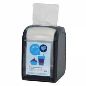 Xpressnap Fit® Tabletop Napkin Dispenser - Black Tork: Reduce waste and promote environmental commitment