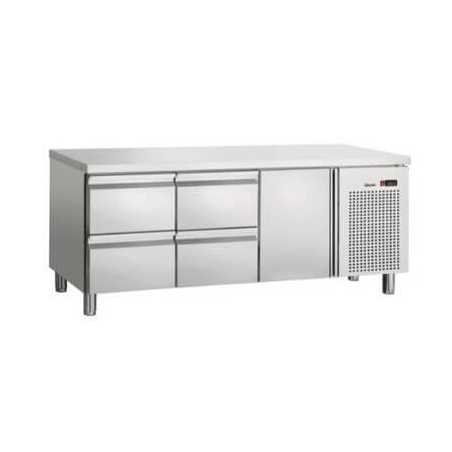 Refrigerated Table 1/1GN - 4 Drawers - 1 Door - 1 Shelf - Bartscher