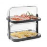Vitrine Buffet with Sliding Lid UNIQ - 2 Trays - Black - HENDI