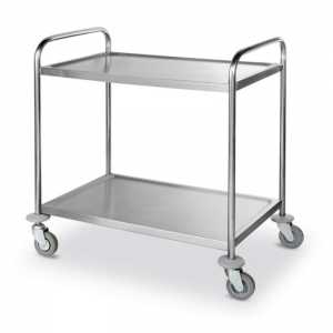 Carrello Inox 2 Ripiani - 2 x 50 Kg
