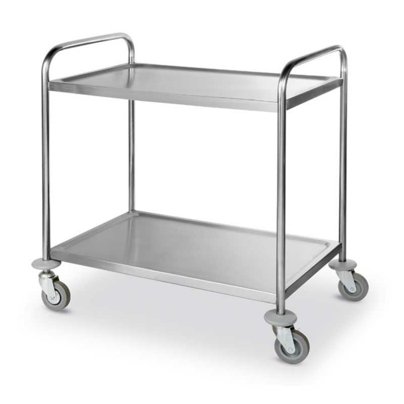 Carrello Inox 2 Ripiani - 2 x 50 Kg