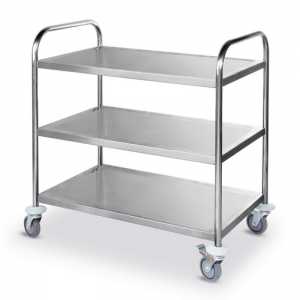 Carrello di servizio in acciaio inossidabile 3 ripiani - Hendi