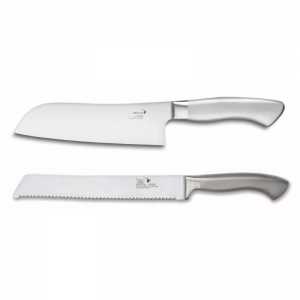 Set di coltelli Santoku + pane Deglon.