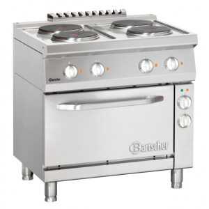 Forno a 4 fuochi con forno elettrico GN1/1 Serie 700