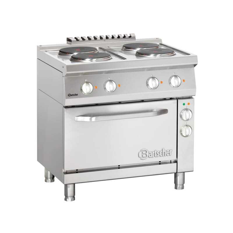 Forno a 4 fuochi con forno elettrico GN1/1 Serie 700