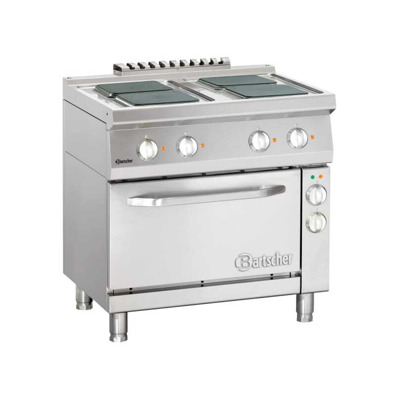 Forno a 4 piastre quadrate con forno elettrico GN1/1 Serie 700