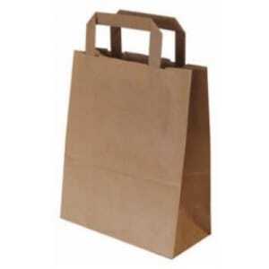 Sacca shopper in carta kraft - 26 x 17 x 34 - Lotto da 50