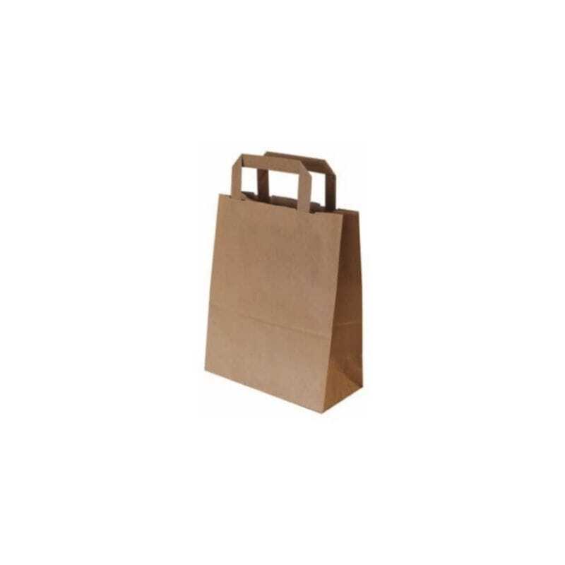 Sacca shopper in carta kraft - 26 x 17 x 34 - Lotto da 50