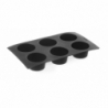 Stampo per 6 muffin in silicone antiaderente. Dimensioni: ø69x(H)40 - Marca HENDI - Fourniresto