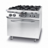 Kitchen Line Cooker - 4 burners with electric convection oven GN 1/1 - Brand HENDI - Fourniresto