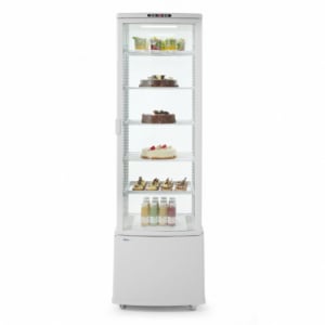 Vetrina refrigerata per dolci bianca - 280 L