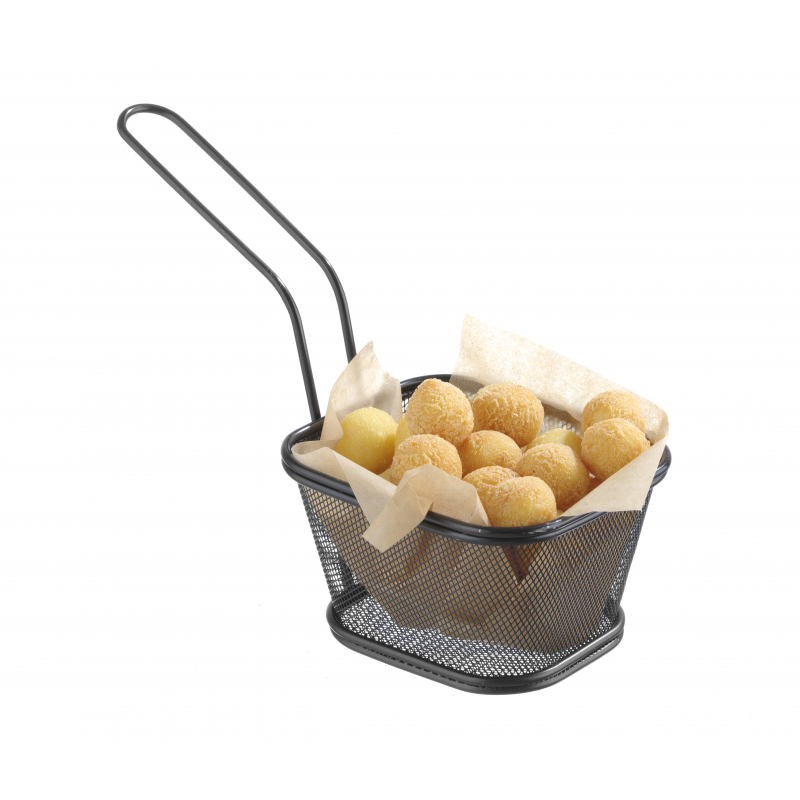 Miniature Black French Fries Basket - 130 x 115 mm