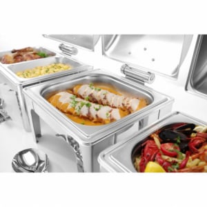 Chafing dish GN 2/3 finition poli mirroir - Marque HENDI - Fourniresto