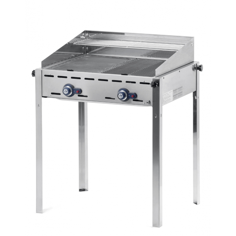 Barbecue a Gas Green Fire con 2 bruciatori - Marca HENDI - Fourniresto