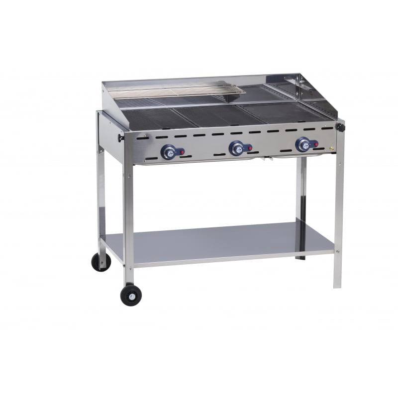 Barbecue a Gas Professionale Green Fire - 3 bruciatori - HENDI