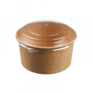 Kraft Salad Bowl with Lid - 500 ml - ø 155 mm - Pack of 25