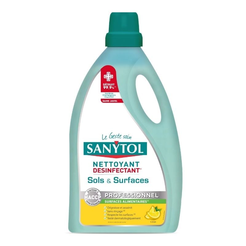 Bidon Désinfectant Sols et Surfaces Citron - 5 L