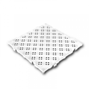 Grating 50 x 50 cm thickness 2.2 cm - Non-Slip Clickable - White