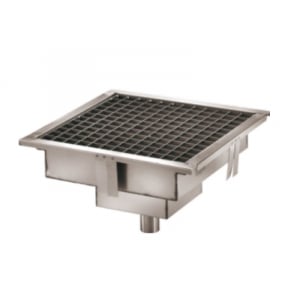 Canale di scarico a pavimento in acciaio inossidabile 30 x 30 cm - Uscita orizzontale