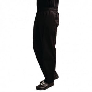 Pantaloni da cucina unisex Easyfit neri trattati al Teflon - Taglia S - Whites Chefs Clothing - Fourniresto