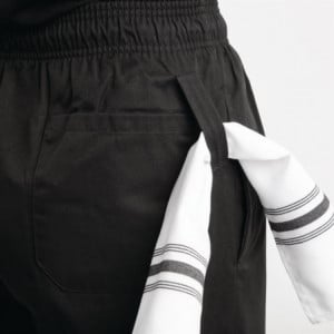 Pantaloni da cucina unisex Easyfit neri trattati al Teflon - Taglia XXL - Whites Chefs Clothing - Fourniresto