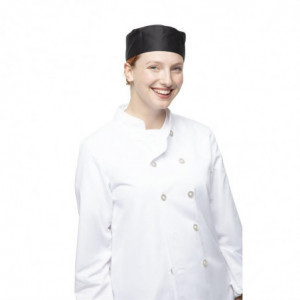 Calotta da cucina nera in policotone - Taglia M 58,4 cm - Abbigliamento da chef bianco - Fourniresto