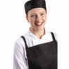 Calot de Cuisine Noir en Polycoton - Taille M 58,4 cm - Whites Chefs Clothing - Fourniresto