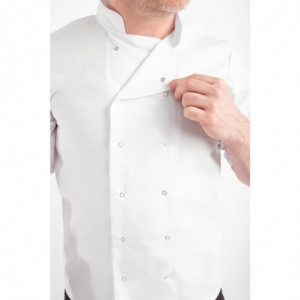 Giacca da cucina unisex bianca a maniche corte Vegas - Taglia Xs - Abbigliamento da chef Whites - Fourniresto