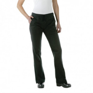 Pantaloni da cucina da donna neri Executive - Taglia M - Chef Works - Fourniresto