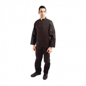 Giacca da cucina unisex nera a maniche lunghe Vegas - Taglia Xs - Whites Chefs Clothing - Fourniresto