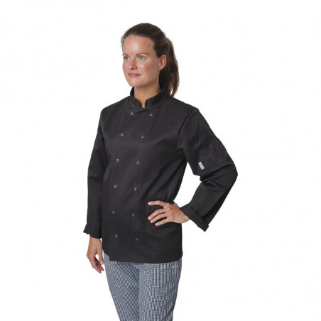 Giacca da cucina unisex nera a maniche lunghe Vegas - Taglia XXL - Whites Chefs Clothing