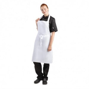 Grembiule Bavaglino Bianco 711 X 656 Mm - Abbigliamento da chef bianco - Fourniresto