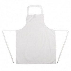 Grembiule Bavaglino Bianco 711 X 656 Mm - Abbigliamento da chef bianco - Fourniresto