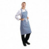 Grembiule Bavaglino A Quadretti Blu E Bianco In Policotone 710 X 970 Mm - Abbigliamento per Chef Whites - Fourniresto