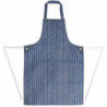 Grembiule Bavaglino Impermeabile a Righe Blu e Bianco 1016 x 711 mm - Abbigliamento da Chef Whites - Fourniresto