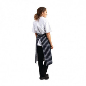 Grembiule da cucina a righe blu e bianche 760 x 920 mm - Abbigliamento da chef Whites - Fourniresto