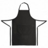 Grembiule Bavaglino Nero con Tasche e Collo Regolabile - Chef Works - Fourniresto