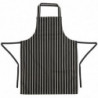 Grembiule da cucina a righe nero e bianco 760 x 970 mm - Abbigliamento da chef bianco - Fourniresto