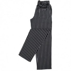 Pantaloni da cucina unisex a righe nere e bianche - Taglia L - Chef Works - Fourniresto