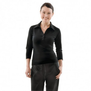 Maglietta a collo a V nera da donna - Taglia XL - Chef Works - Fourniresto