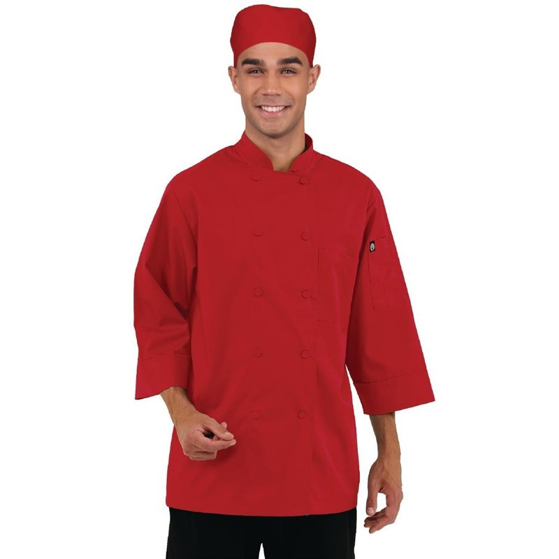 Giacca da cucina unisex rossa - Taglia L - Chef Works - Fourniresto