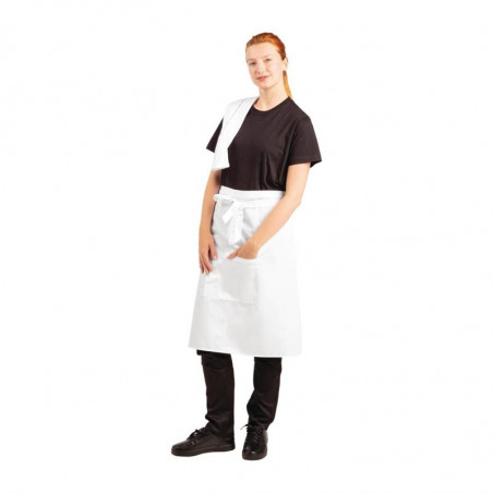 Grembiule da cameriere standard bianco 1000 x 700 mm - Abbigliamento da chef Whites - Fourniresto